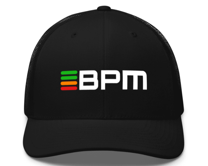 Hat Black Trucker Discreet Logo